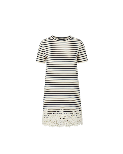 Dove White/Navy Stripe