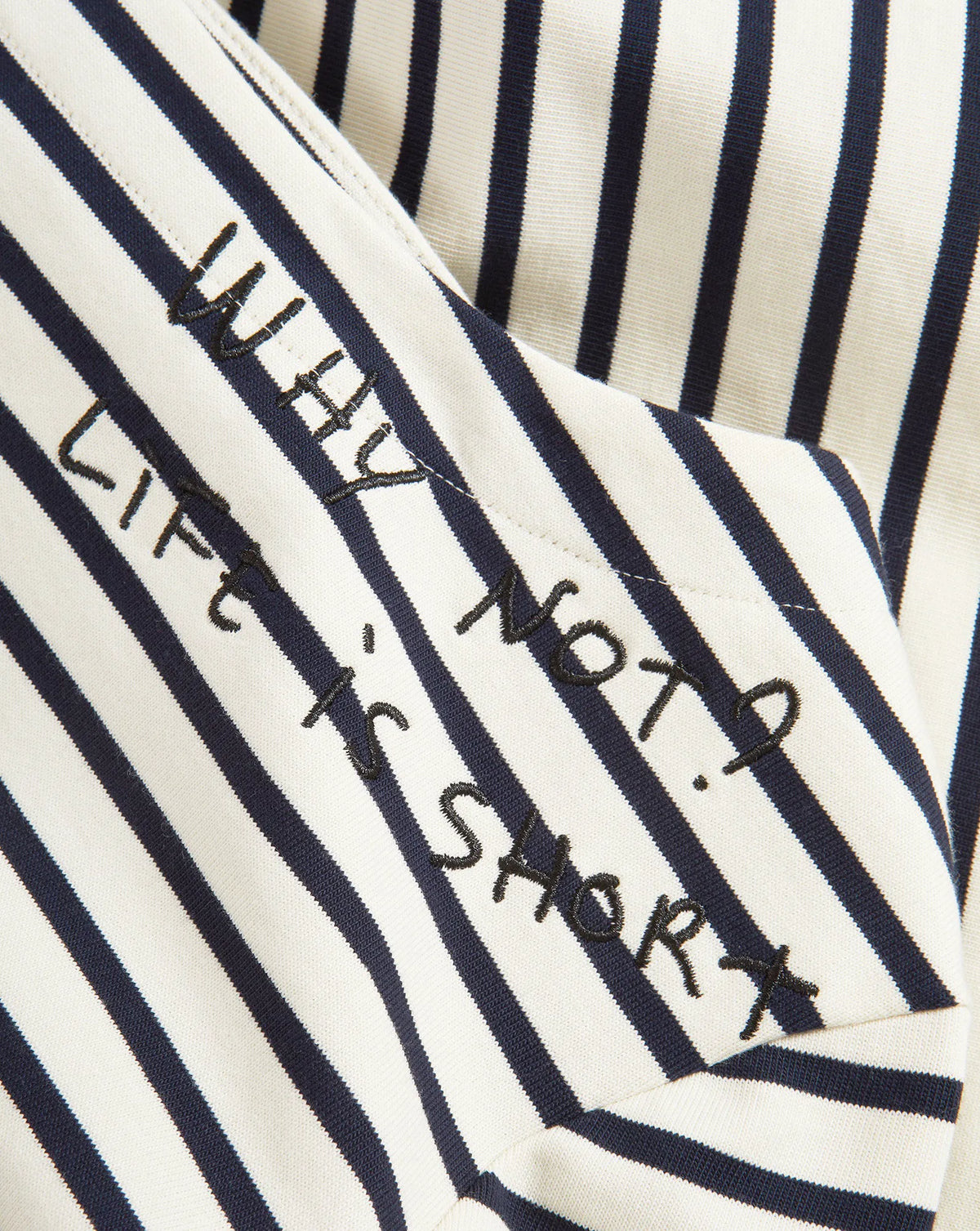 Dove White/Navy Stripe